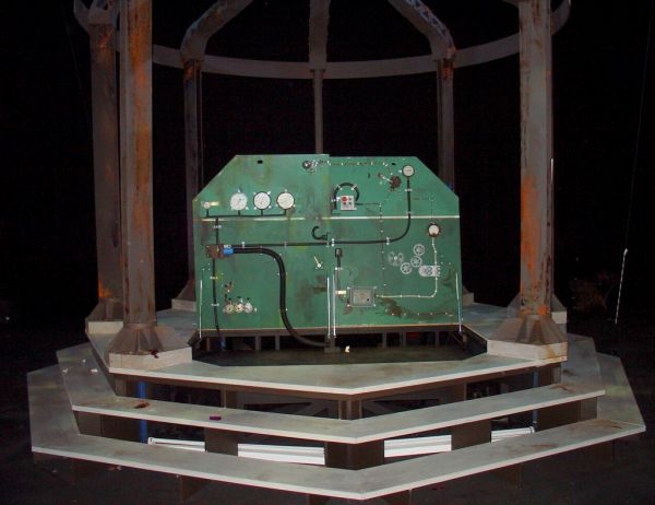 Theatre Set
Industrial looking rotunda with trap doors open
