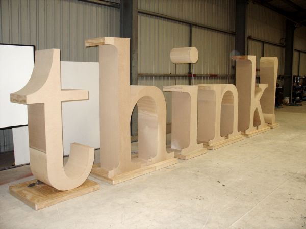 Theatre Set
Large mobile letters build strong enough for actors to climb on.
