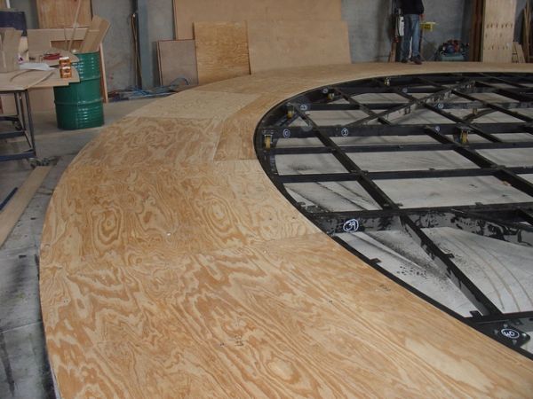 Revolving Floor
View of detachable revolving donut with plywood decking
